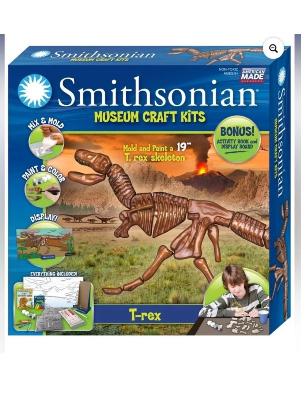 $7 T-rex Museum Craft Kit - Brown Dinosaur Model $7 WHEN BUNDLED WITH 3 OR MORE